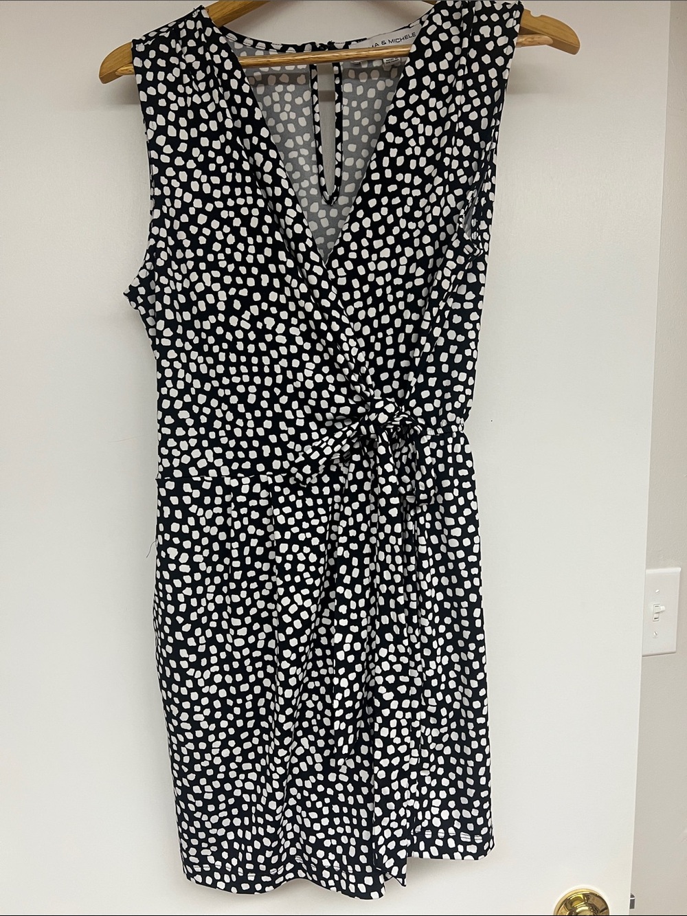 Emma & Michele Black and White Sleeveless Romper